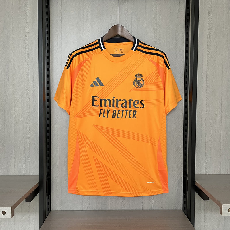 Camisa Real Madrid Away 24/25 s/n° Torcedor Adidas Masculino - Laranja