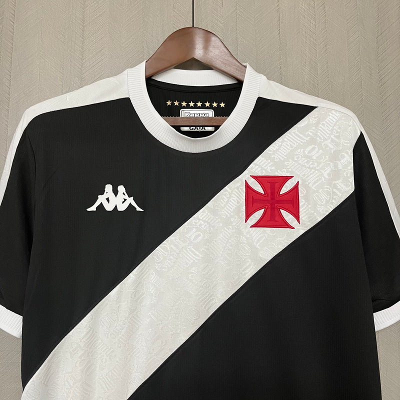 Camisa Vasco Home 24/25 s/n° Torcedor Kappa Masculina - Preta e Branca