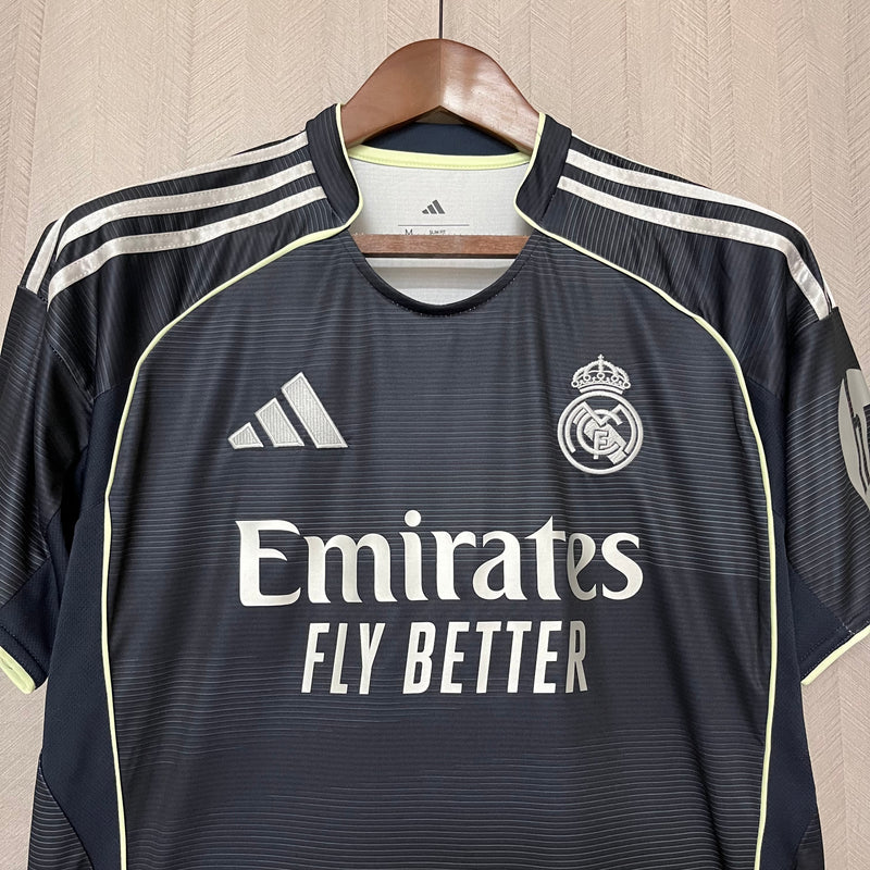 Camisa Real Madrid Away 25/26 s/n° Torcedor Adidas Masculina - Preta