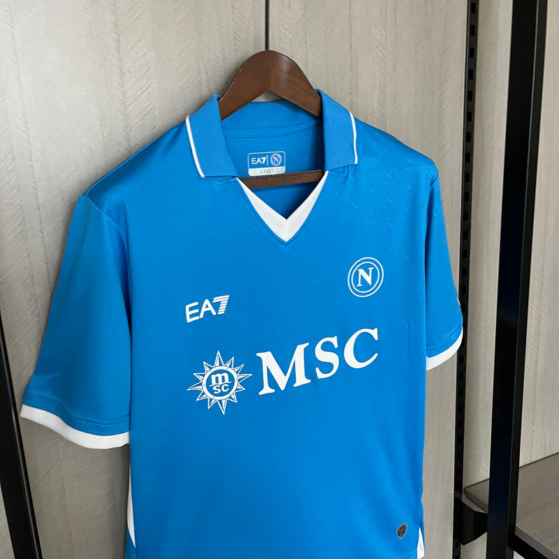 Camisa Napoli Home 24/25 - Torcedor EA7 Masculina - Azul