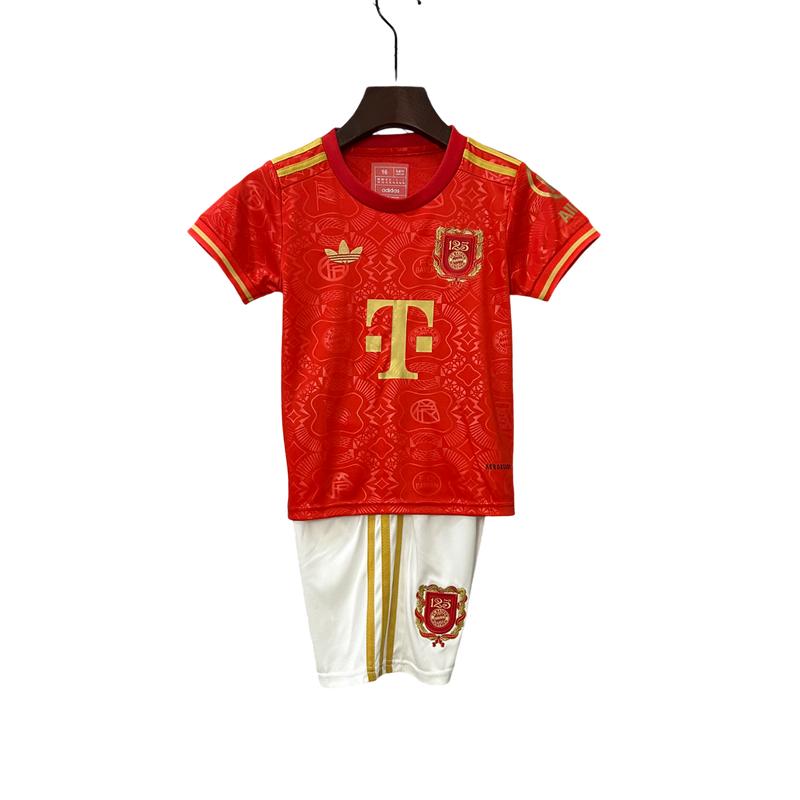 Conjunto Infantil Bayern de Munique 125 Anos Adidas - Vermelha