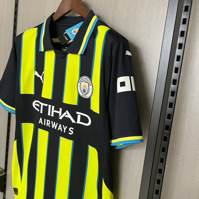 Camisa Manchester City Away 24/25 Torcedor Puma Masculina - Azul e Amarela