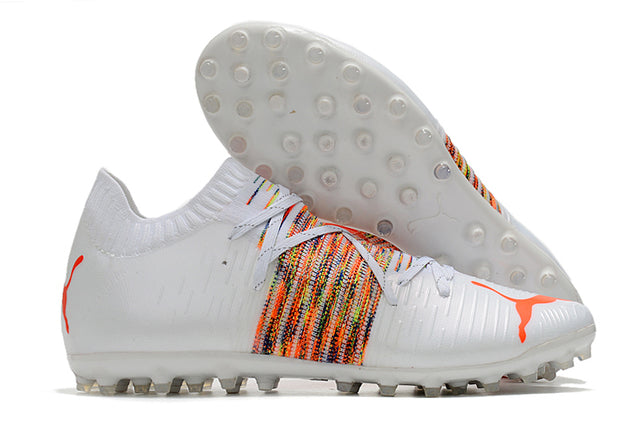 Chuteira Society Puma Future Z FG White/Orange - Low