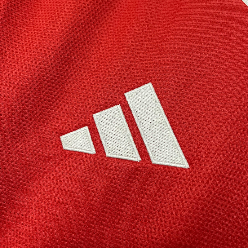 Camisa Internacional Home 25/26 Torcedor Adidas Masculina - Vermelha e Branca