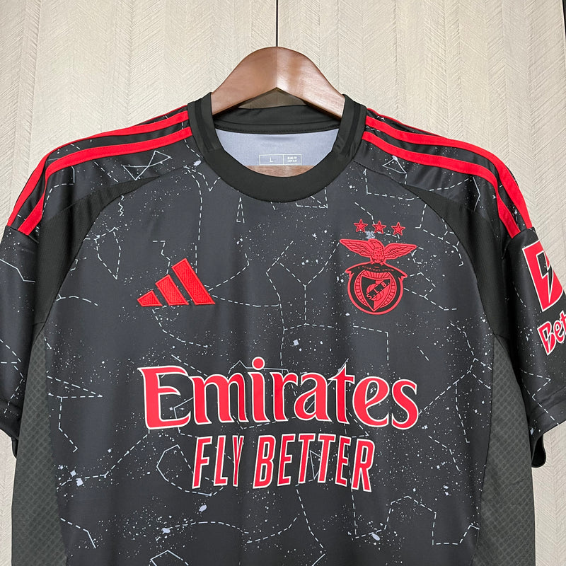 Camisa Benfica Away 24/25 Torcedor Adidas Masculina - Preta