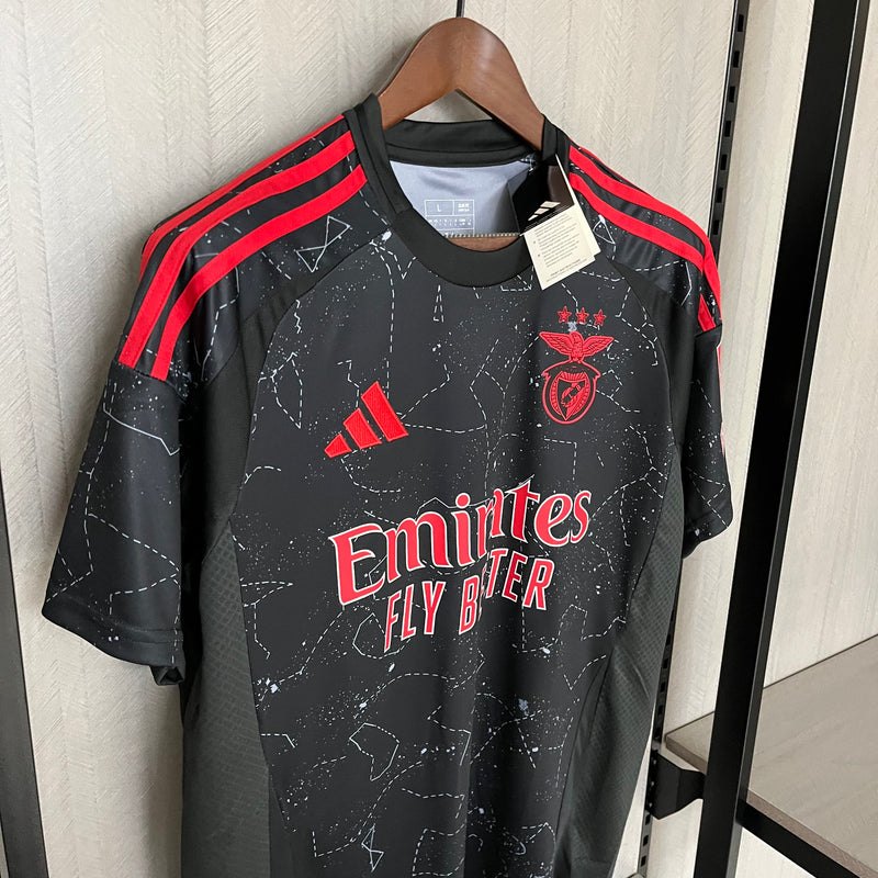 Camisa Benfica Away 24/25 Torcedor Adidas Masculina - Preta