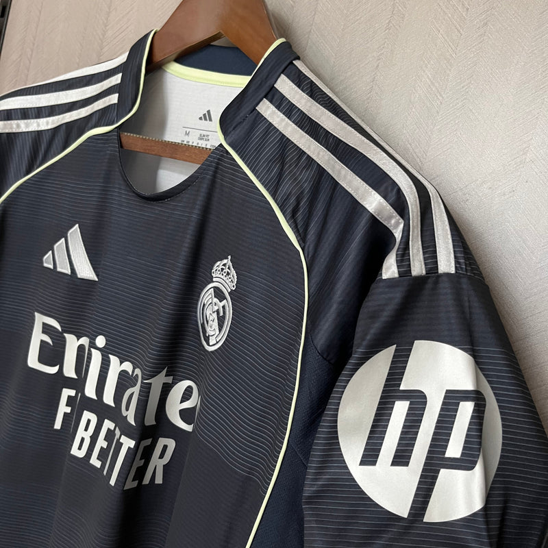 Camisa Real Madrid Away 25/26 s/n° Torcedor Adidas Masculina - Preta
