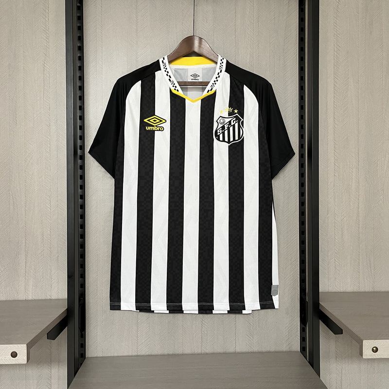 Camisa Santos Away 25/26 Torcedor Umbro Masculina - Preta e Branca