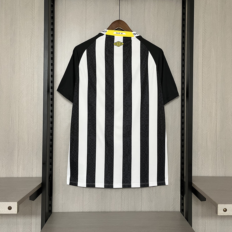 Camisa Santos Away 25/26 Torcedor Umbro Masculina - Preta e Branca