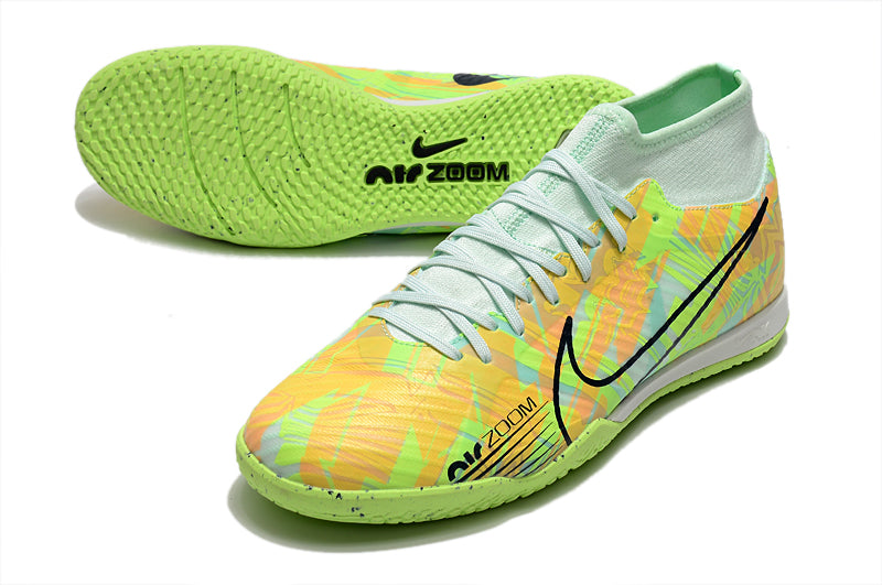 Chuteira Futsal Nike Air Zoom Superfly 9 TF - Verde - Cano Alto