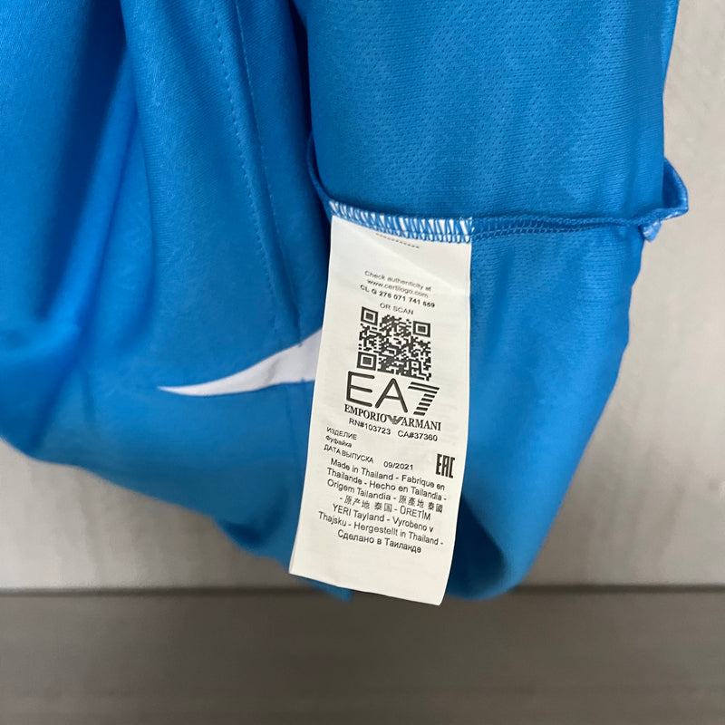 Camisa Napoli Home 24/25 - Torcedor EA7 Masculina - Azul