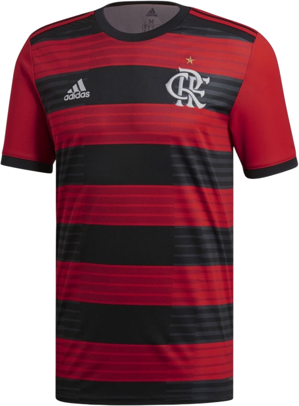 Camisa Flamengo Home 18/19 s/n° Torcedor Adidas Masculina - Vermelha e Preta