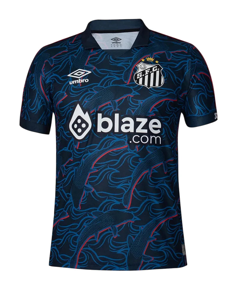 Camisa Santos Third 23/24 Torcedor Umbro - Azul