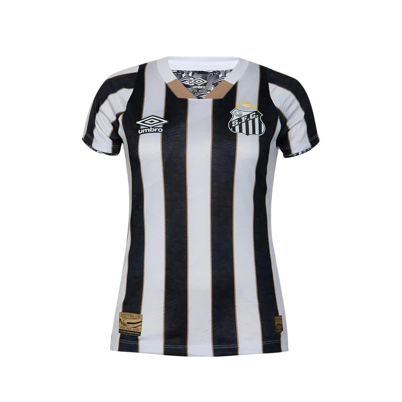 Camisa Santos Away Feminina 24/25 Torcedor Umbro - Listrado