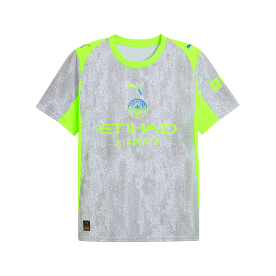 Camisa Manchester City Away 25/26 Torcedor Puma Masculina - Cinza e Verde
