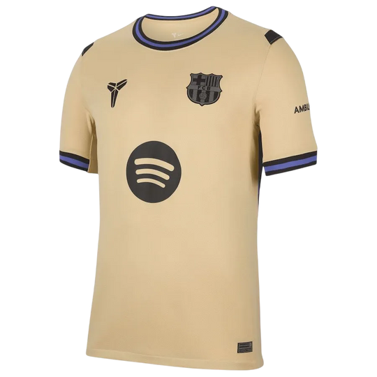 Camisa Barcelona Away 25/26 s/n° Torcedor Kobe Masculina - Bege