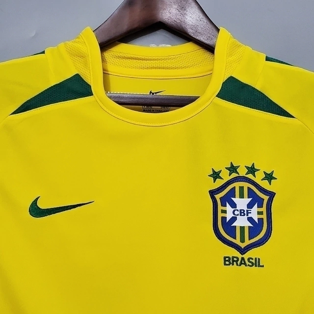 Brazilian National Team Home Nike 2002/03 Men's Shirt Yellow