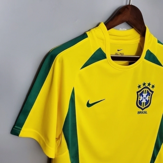 Brazilian National Team Home Nike 2002/03 Men's Shirt Yellow