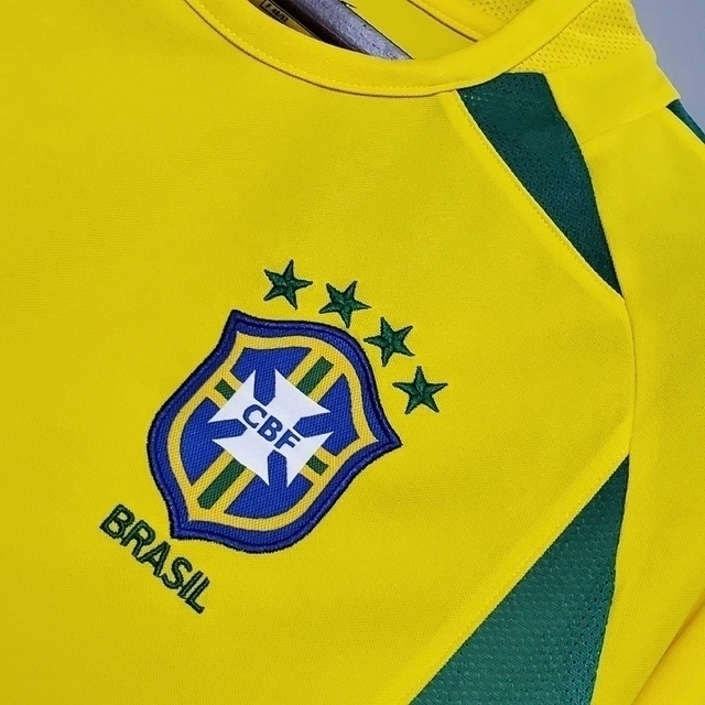 Brazilian National Team Home Nike 2002/03 Men's Shirt Yellow