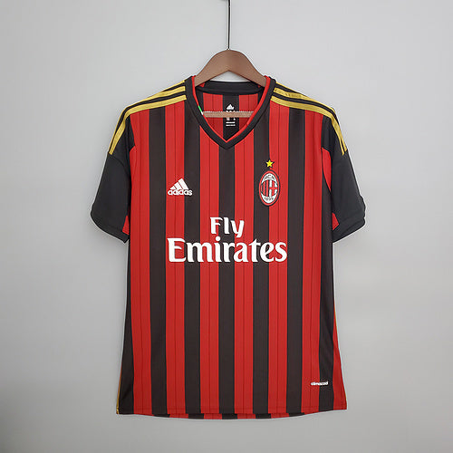 Camisa Milan Retrô 2013/2014 Vermelha e Preta - Adidas