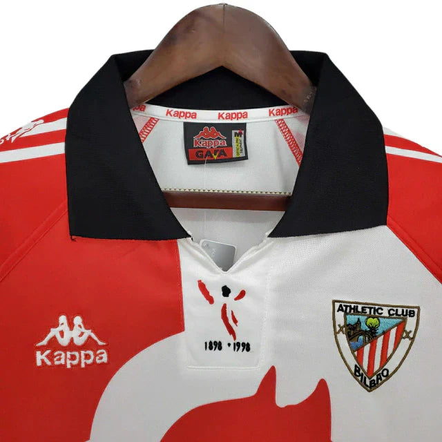 Athletic Bilbao Retro Shirt 1997/1998 Red and White - Kappa