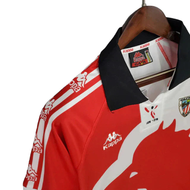 Athletic Bilbao Retro Shirt 1997/1998 Red and White - Kappa