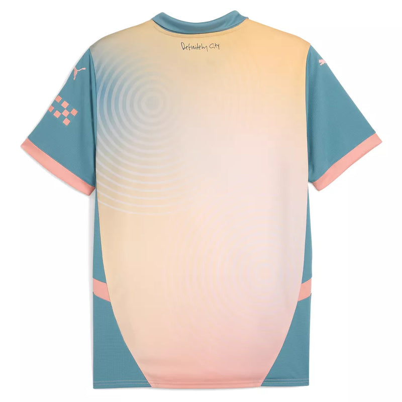 Camisa Manchester City Fourth 24/25 s/n° Torcedor Puma Masculina - Azul e Rosé