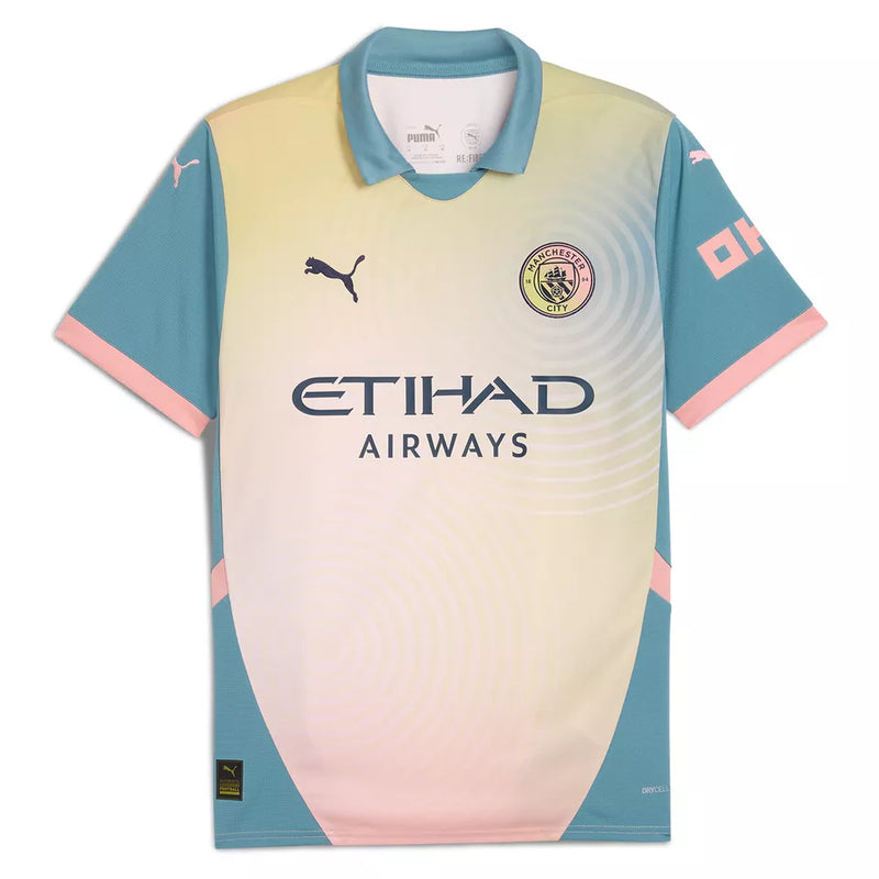 Camisa Manchester City Fourth 24/25 s/n° Torcedor Puma Masculina - Azul e Rosé