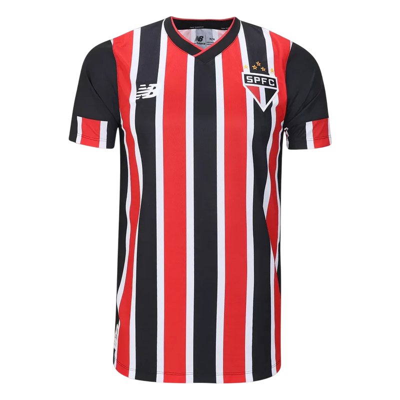 Camisa São Paulo Away 24/25 Torcedor New Balance Masculina - Preta, Vermelha e Branca