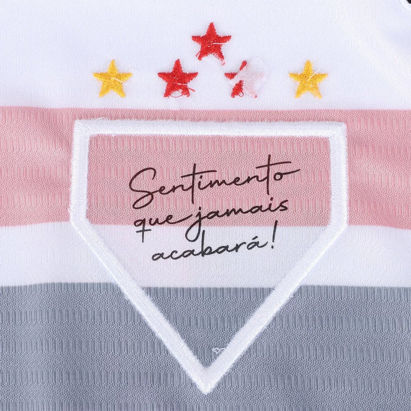 Camisa São Paulo Home 24/25 Torcedor New Balance Masculina - Branca, Preta e Vermelha