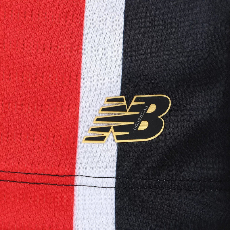 Camisa São Paulo Away 24/25 Torcedor New Balance Masculina - Preta, Vermelha e Branca