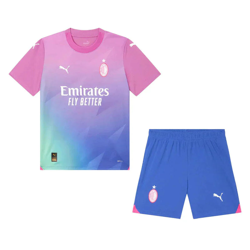 Conjunto Infantil Milan Third 23/24 - Rosa