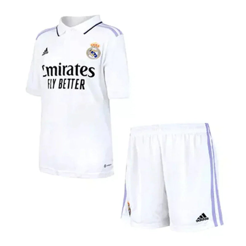 Conjunto Infantil Real Madrid Home 22/23 - Branco