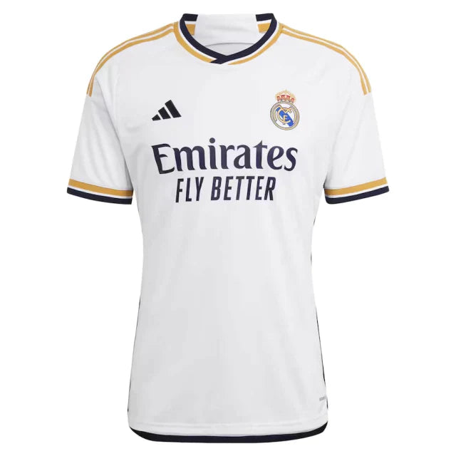 Camisa Real Madrid Home PATCH CHAMPIONS LEAGUE 23/24 s/n° Torcedor Masculino - Branco