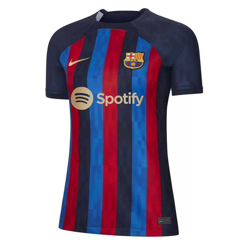 Camisa Barcelona Home 22/23 s/n° Torcedor Nike Feminina - Azul e Grená