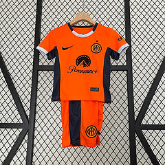 Conjunto Infantil Inter de Milão Home 23/24 - Laranja e Preto