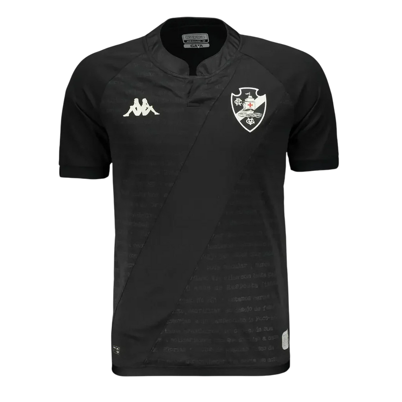 Camisa Vasco Goleiro 24/25 s/n° Torcedor Kappa Masculina - Preta
